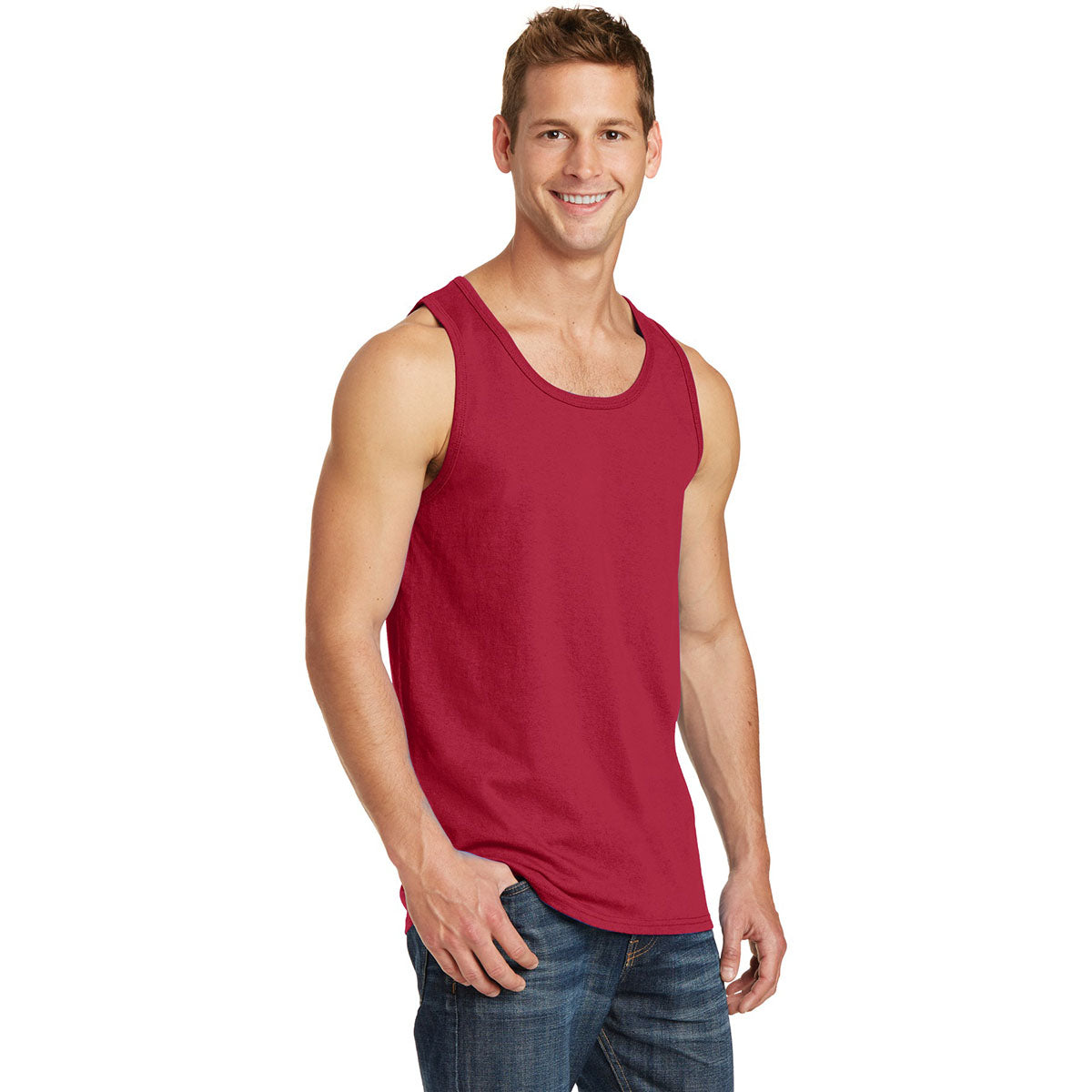 Athletic Heather Tank Tops - Port & Company - Soft Cotton