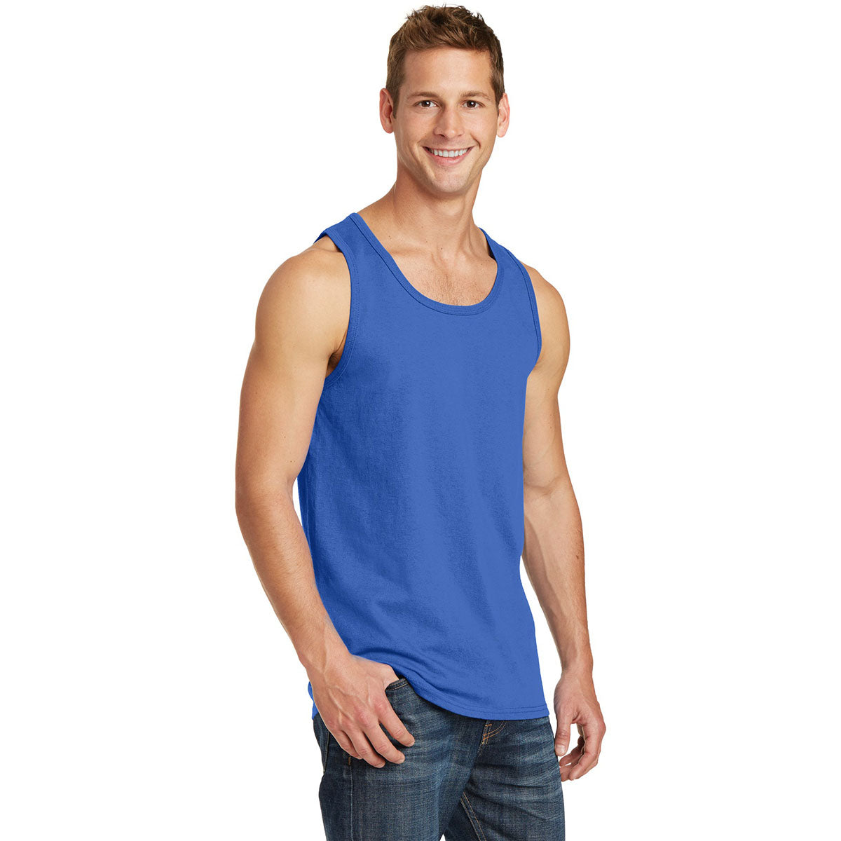 Athletic Heather Tank Tops - Port & Company - Soft Cotton