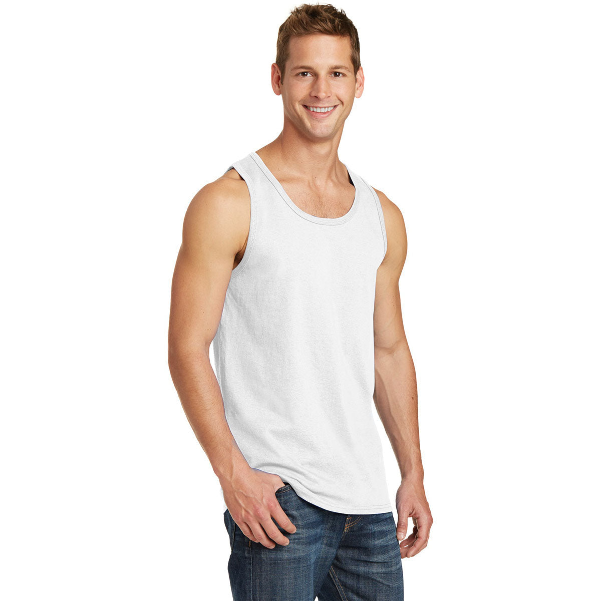Athletic Heather Tank Tops - Port & Company - Soft Cotton