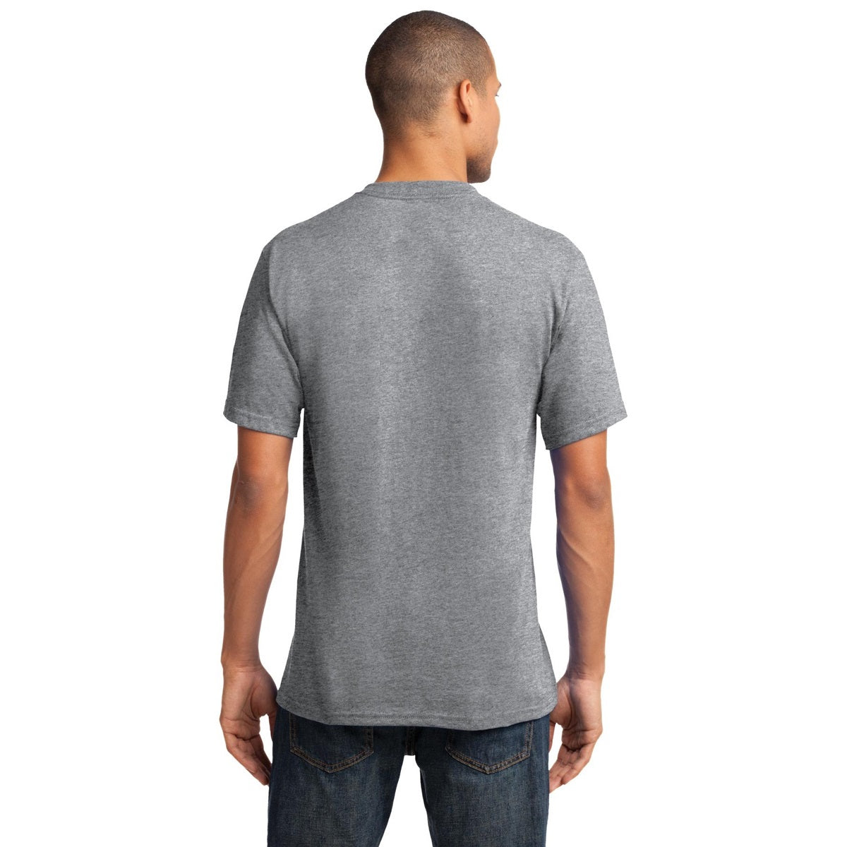 Dark Heather Grey T-Shirt - Port & Company - Stylish V-Neck