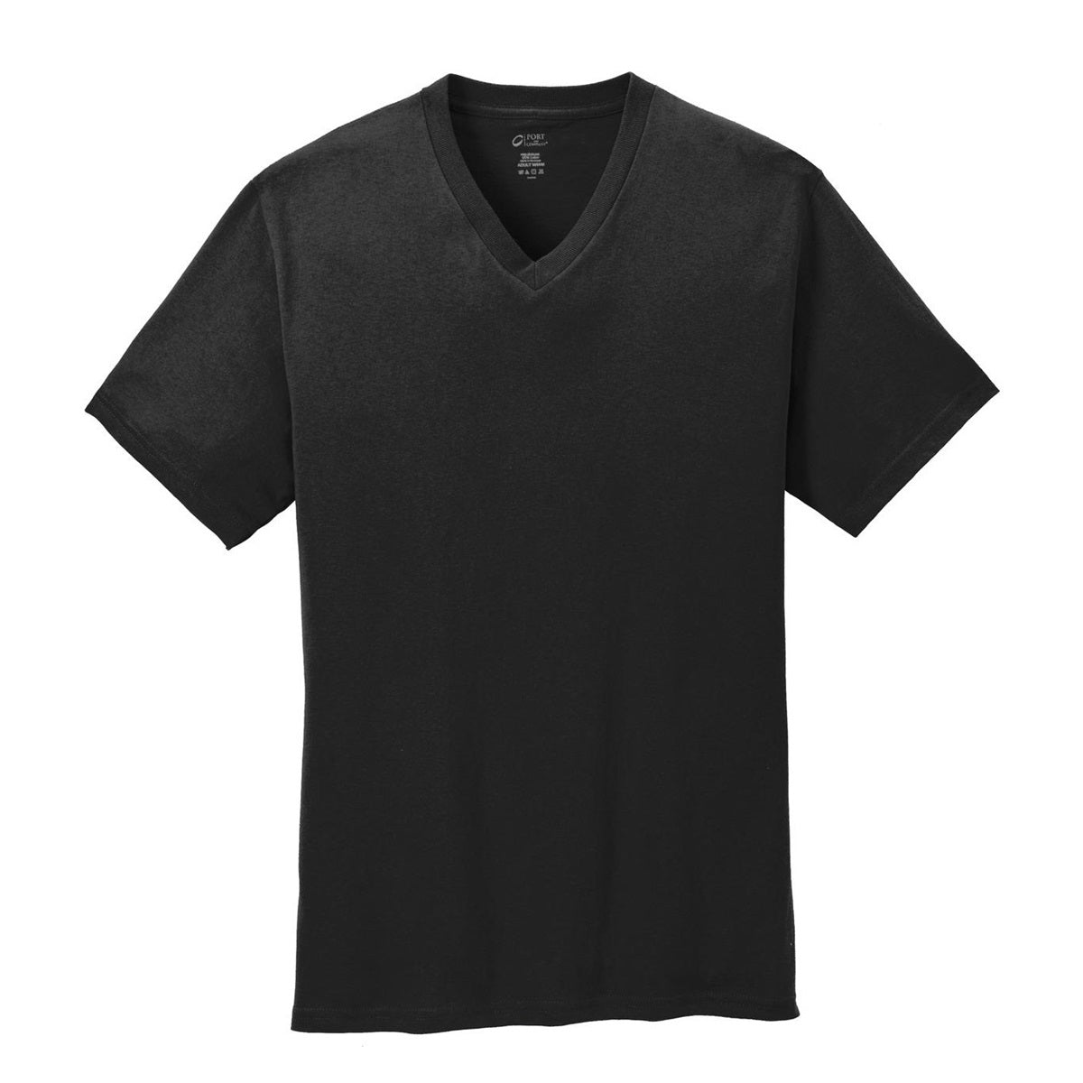 Dark Heather Grey T-Shirt - Port & Company - Stylish V-Neck