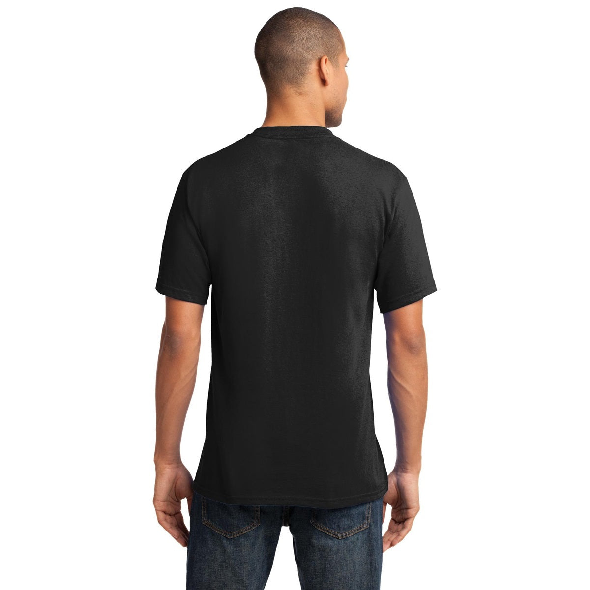 Dark Heather Grey T-Shirt - Port & Company - Stylish V-Neck