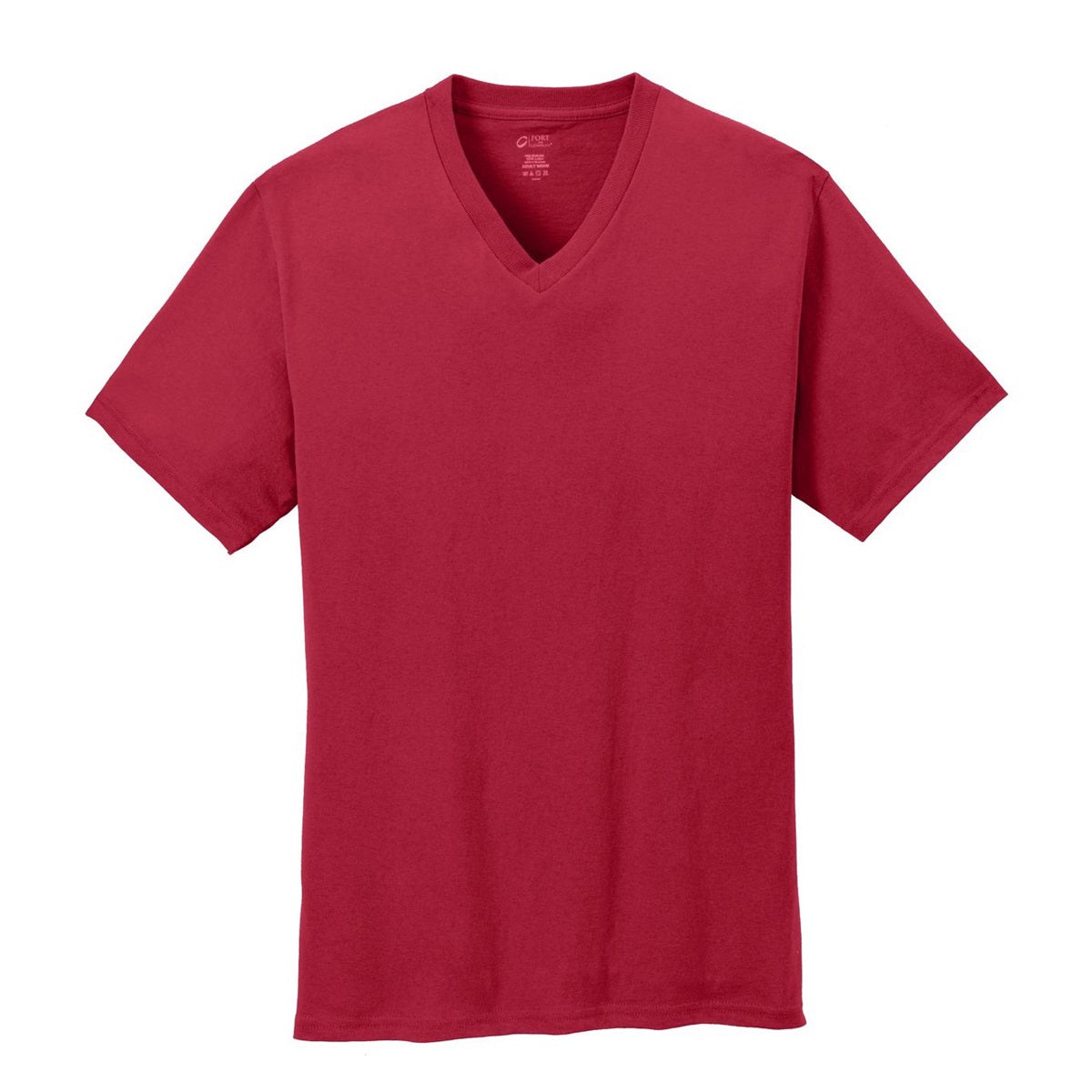 Dark Heather Grey T-Shirt - Port & Company - Stylish V-Neck