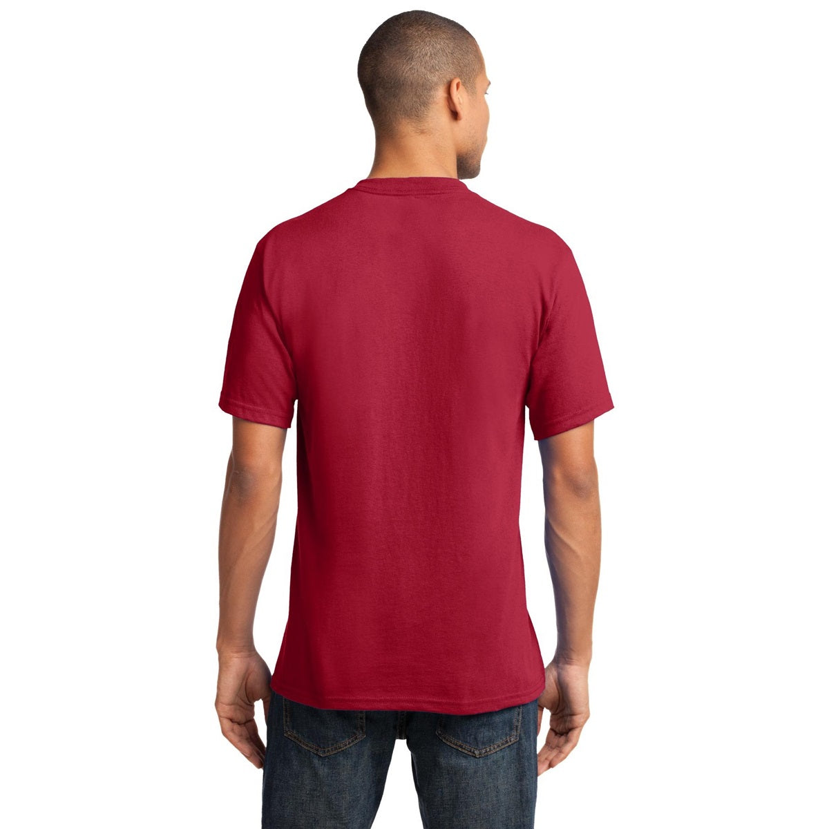 Dark Heather Grey T-Shirt - Port & Company - Stylish V-Neck