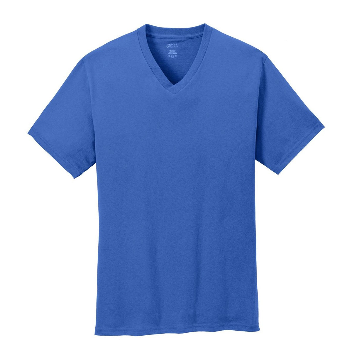 Dark Heather Grey T-Shirt - Port & Company - Stylish V-Neck
