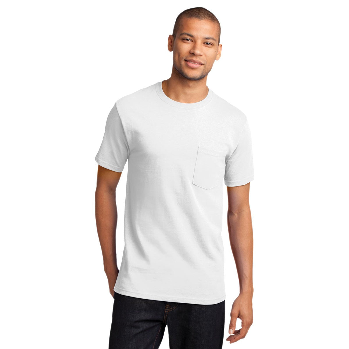 White T-Shirts - Port & Company - Soft Cotton Tee