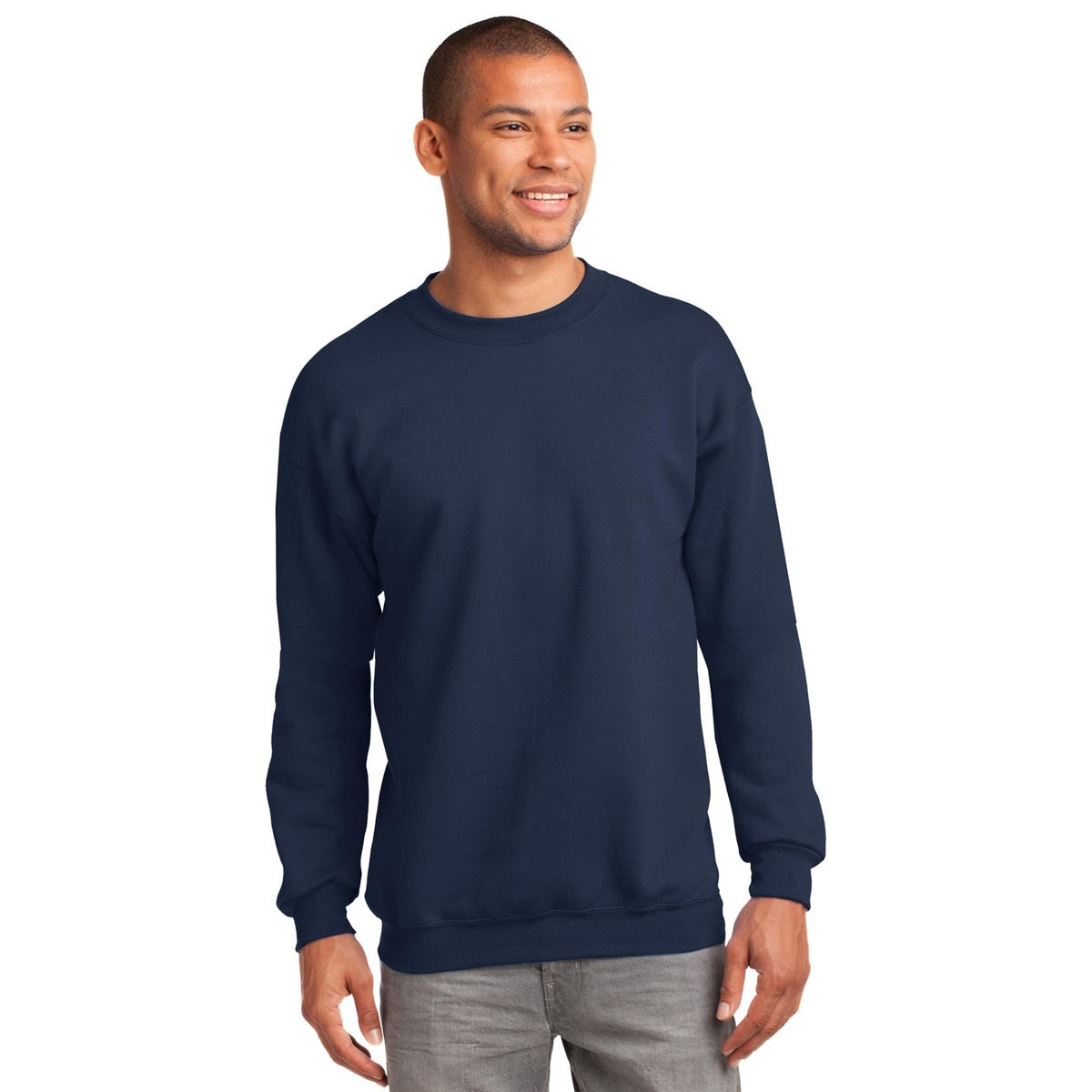 Ash Sweatshirts - Cozy Fleece Crewneck - Port & Company - Relaxed Fit