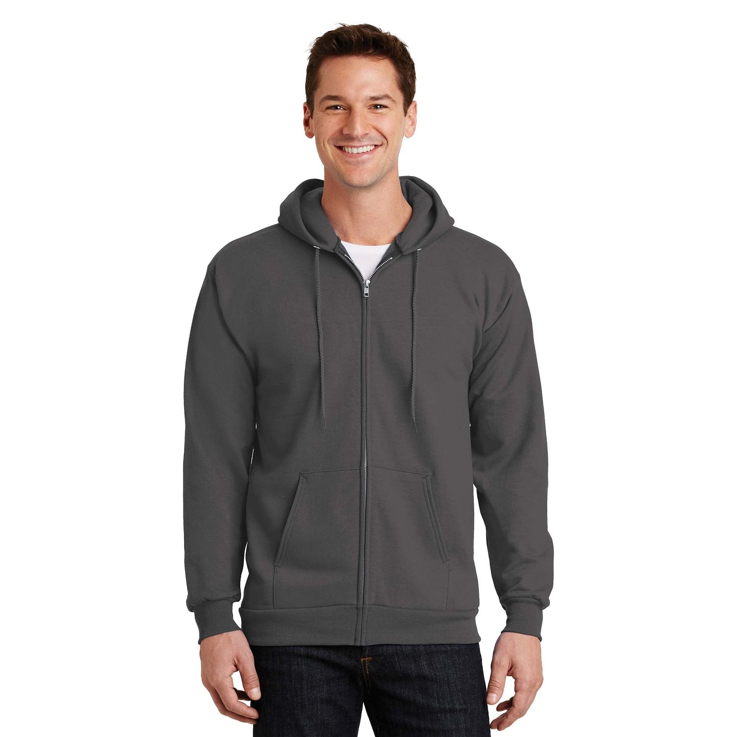 Ash Sweatshirts - Cozy Zip Hoodie - Port & Company - Fleece