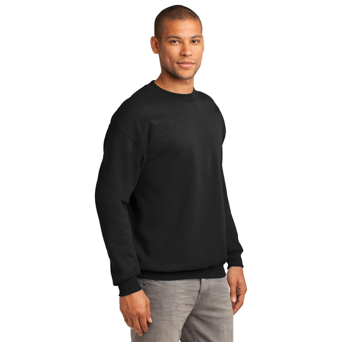 White Sweatshirts - Port & Company - Cozy Fleece - Comfort