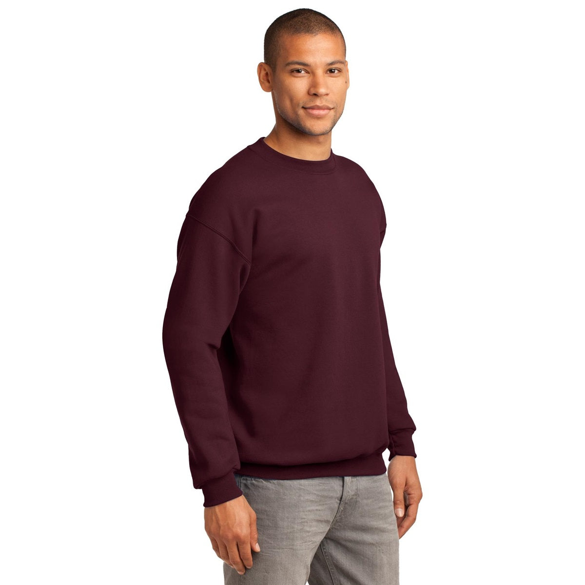 White Sweatshirts - Port & Company - Cozy Fleece - Comfort