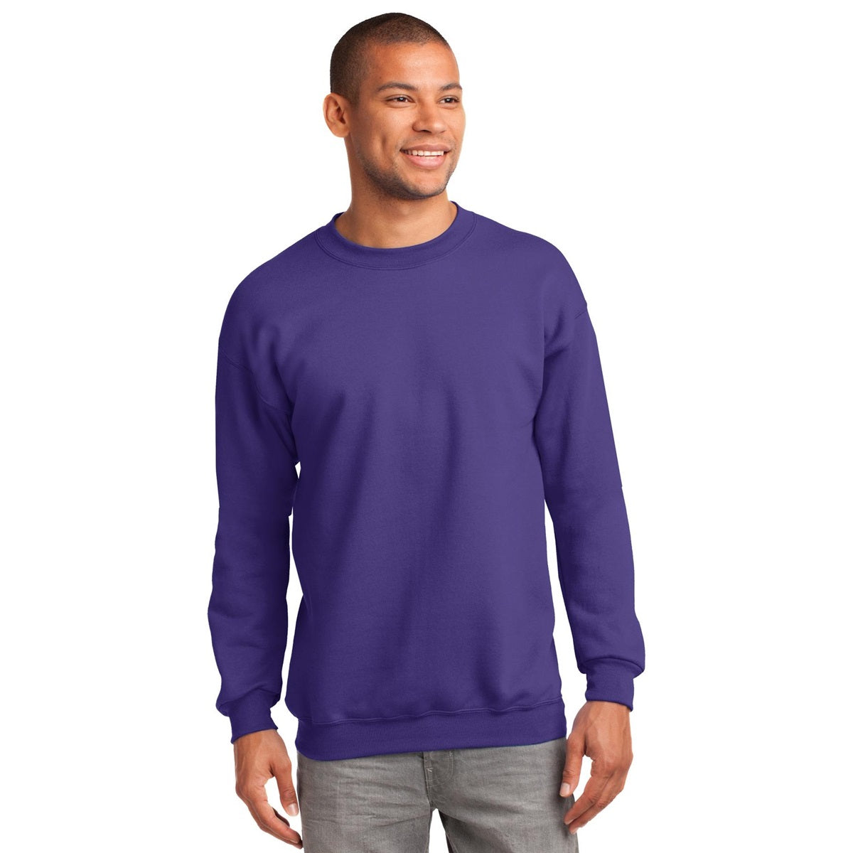 White Sweatshirts - Port & Company - Cozy Fleece - Comfort