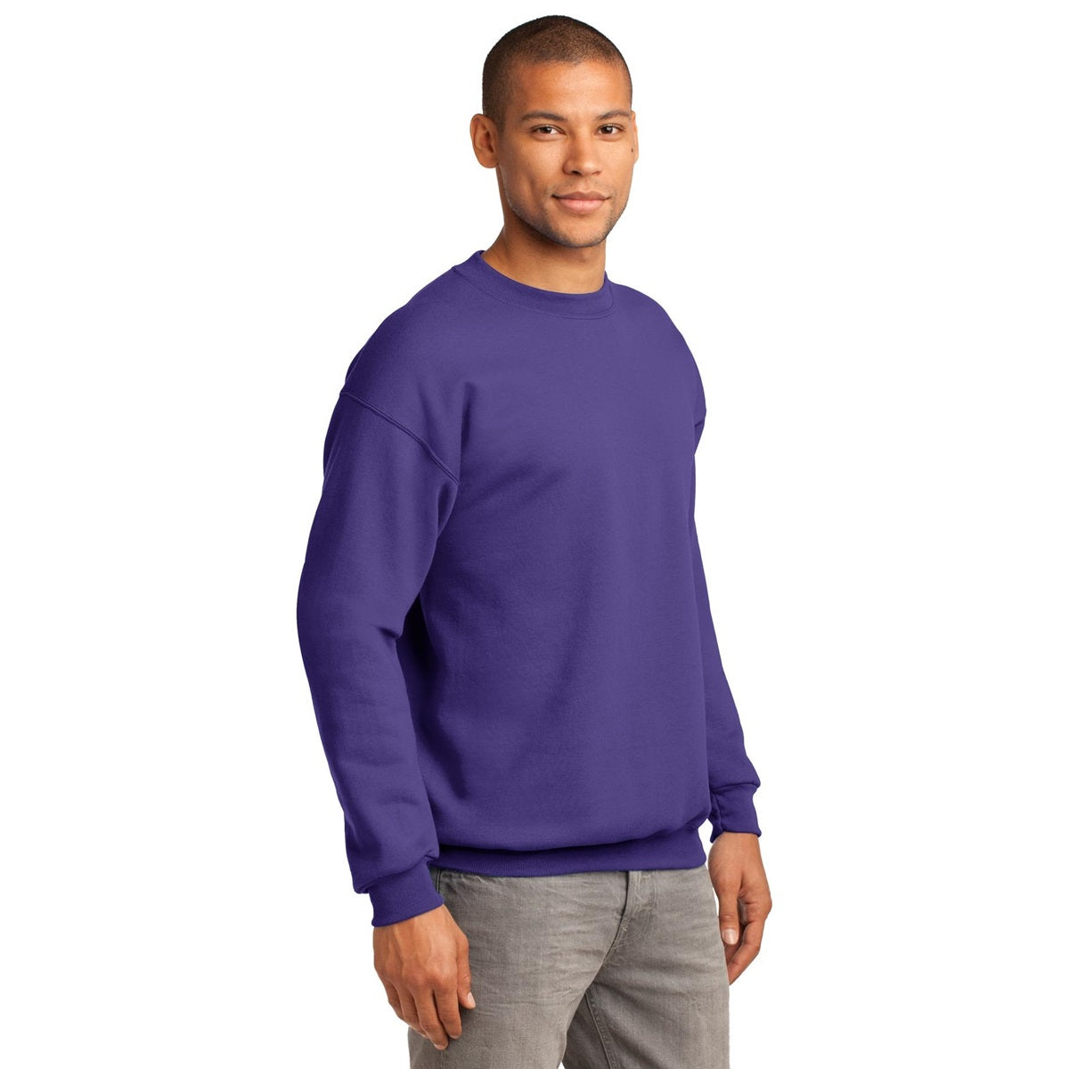 White Sweatshirts - Port & Company - Cozy Fleece - Comfort