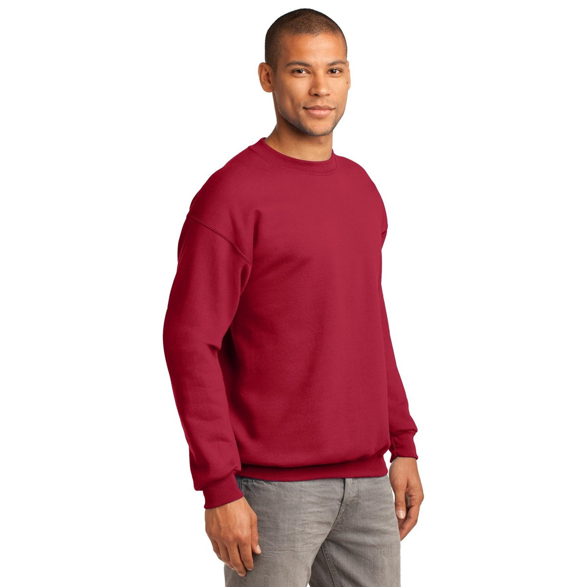 White Sweatshirts - Port & Company - Cozy Fleece - Comfort