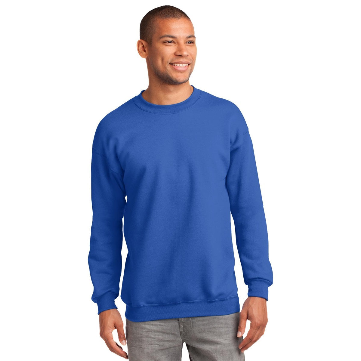 White Sweatshirts - Port & Company - Cozy Fleece - Comfort