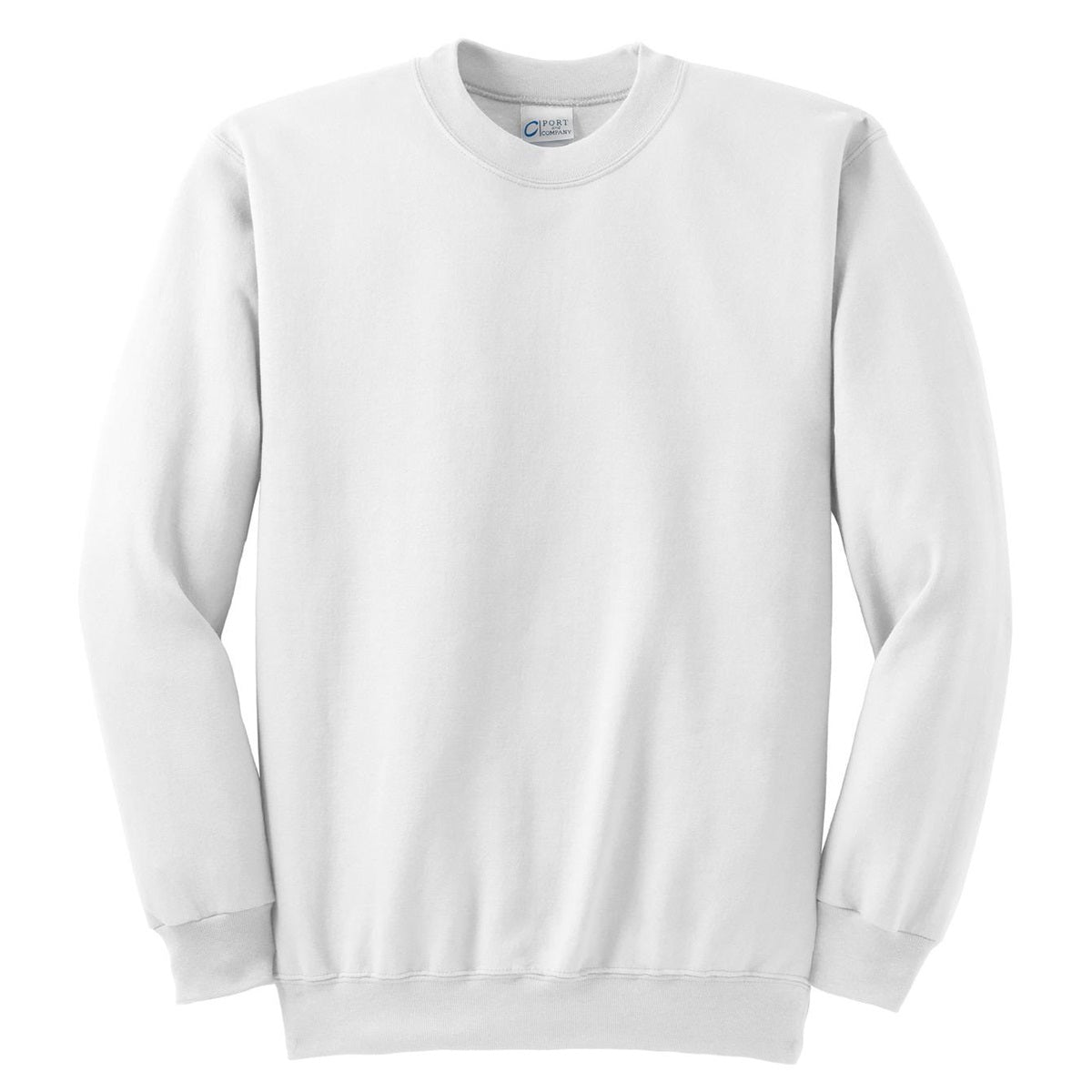 White Sweatshirts - Port & Company - Cozy Fleece - Comfort