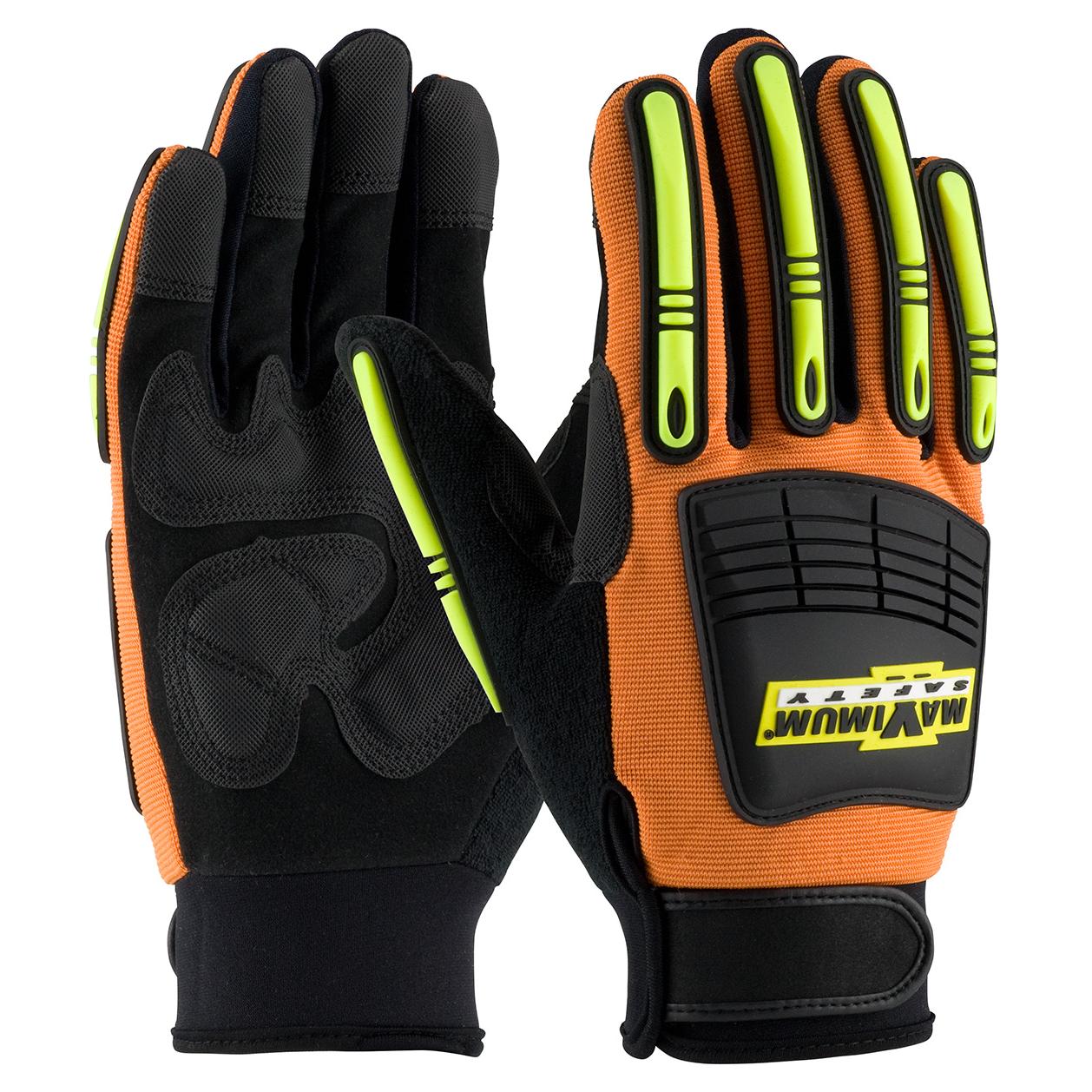 Black/Orange Performance Gloves - PIP - Max Safety Grip
