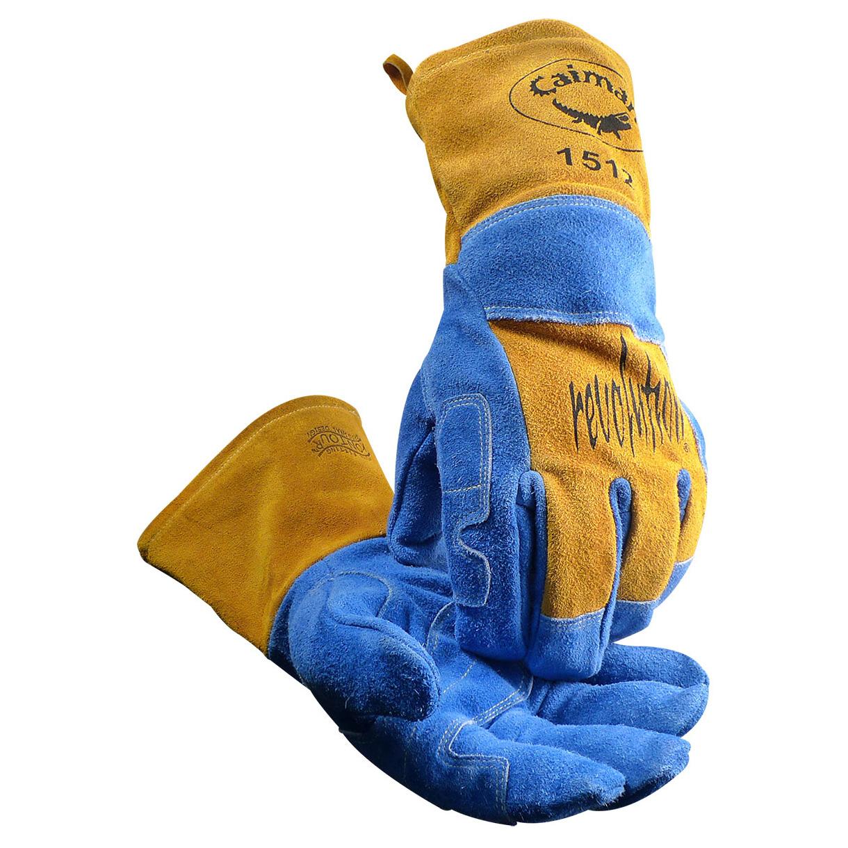 Blue Leather Gloves - PIP - Insulated Design