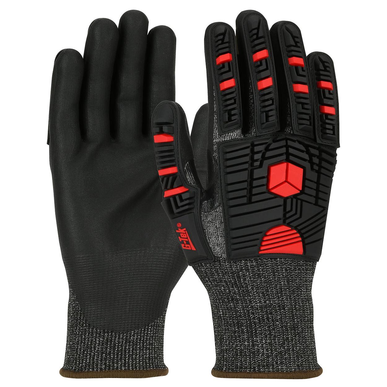 Black String Knit Gloves - PIP - Cut Resistant