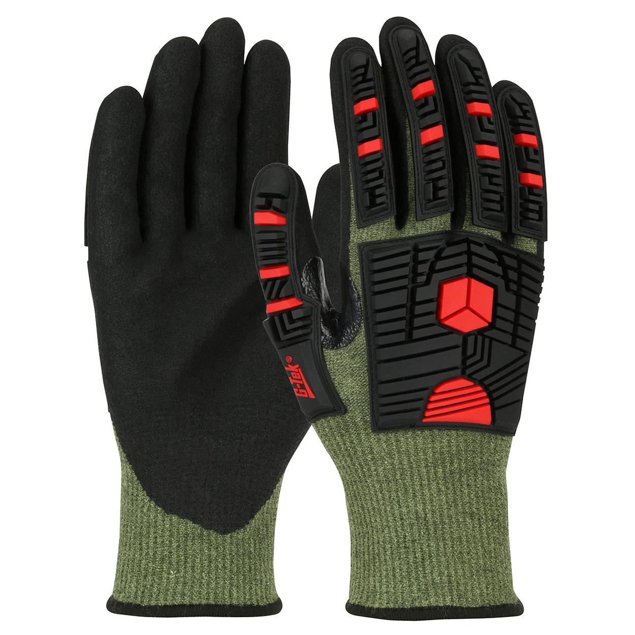 Green Knit Gloves - PIP - High Cut Resistance