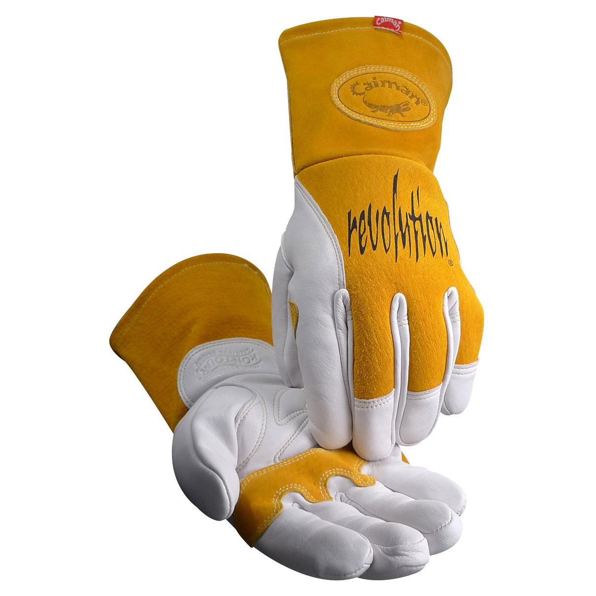Yellow Leather Gloves - PIP - Insulated Design