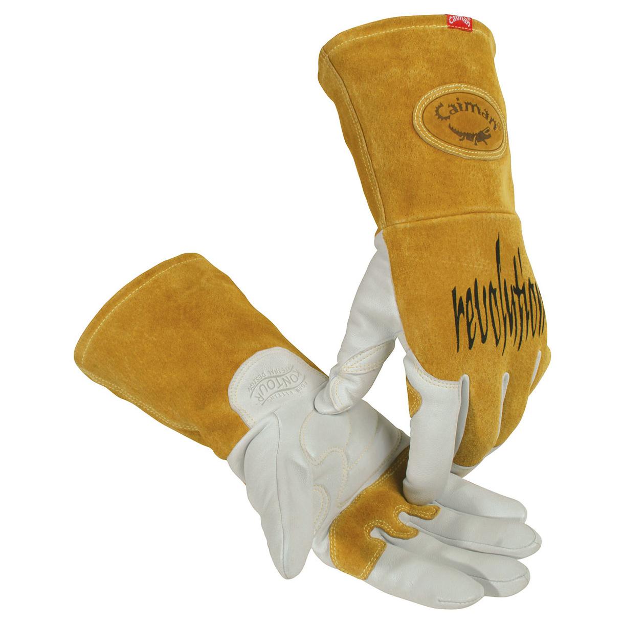 Brown Leather Gloves - PIP - Durable Goat Grain Design