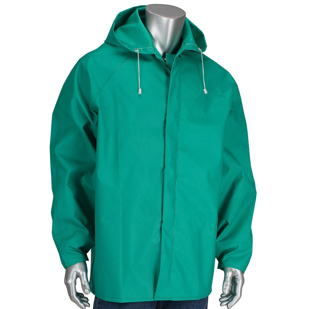 Green Rain Jacket - PIP - Durable PVC Material