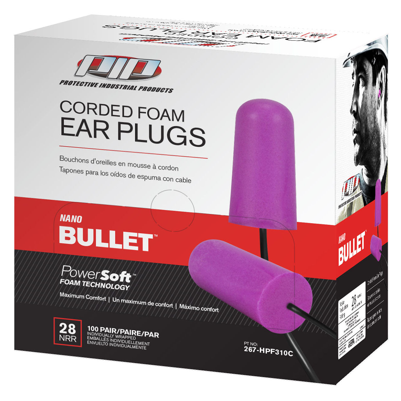 28 NRR Ear Plugs - PIP - Comfortable Foam