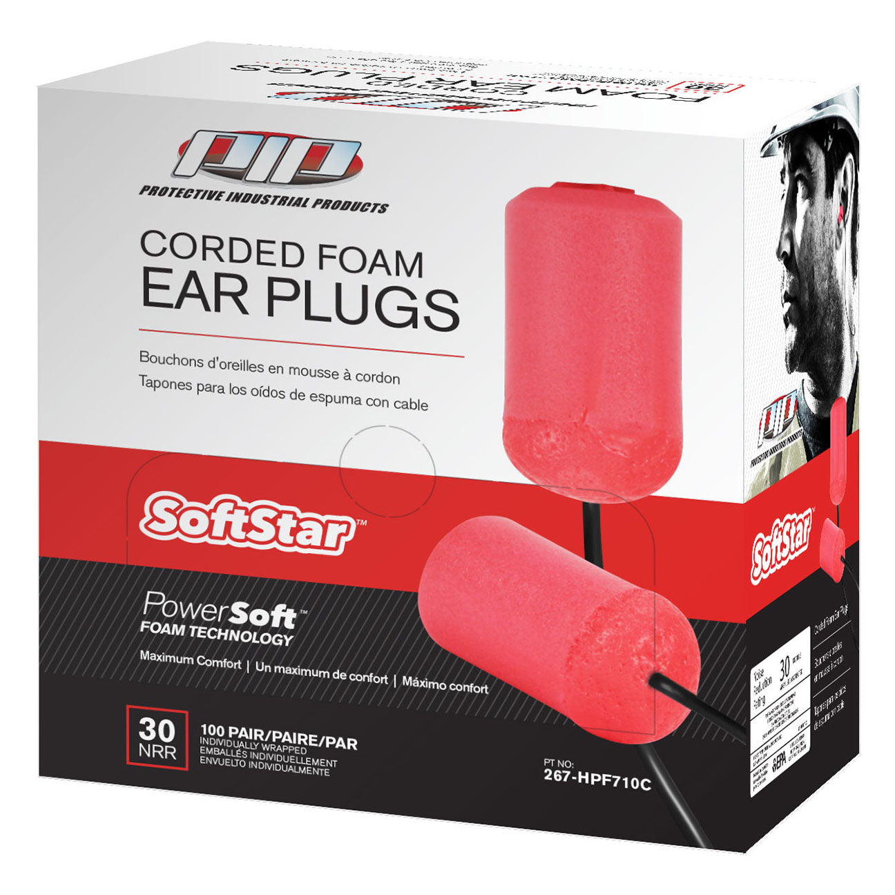 30 NRR Ear Plugs - PIP - Softstar Corded Foam