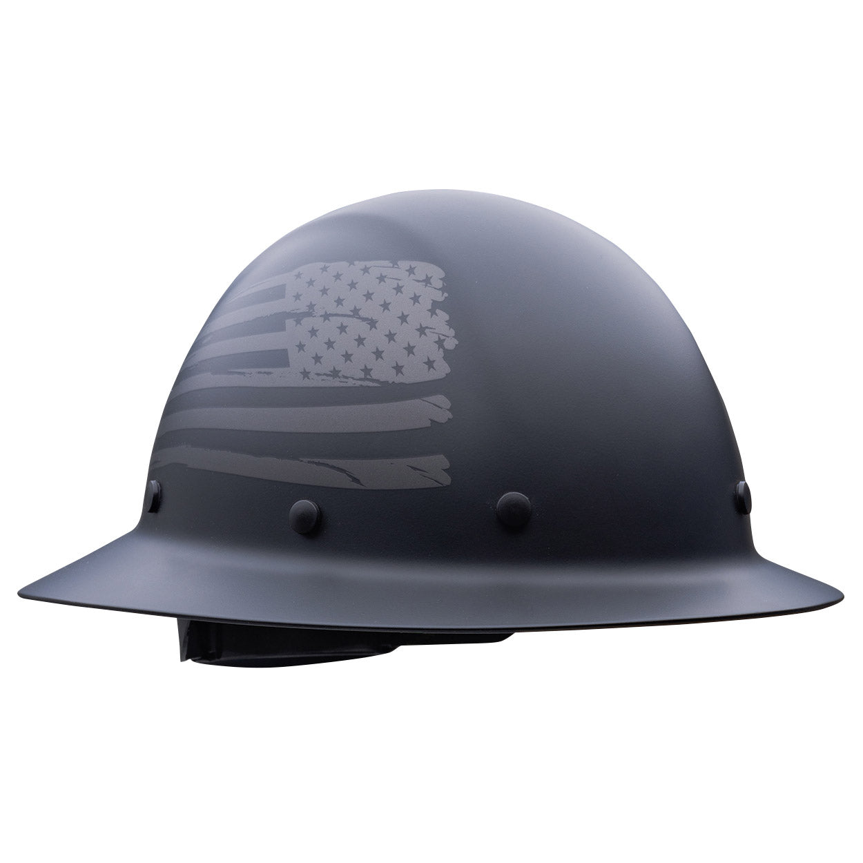 Black USA Flag Hard Hats - PIP - Durable Construction