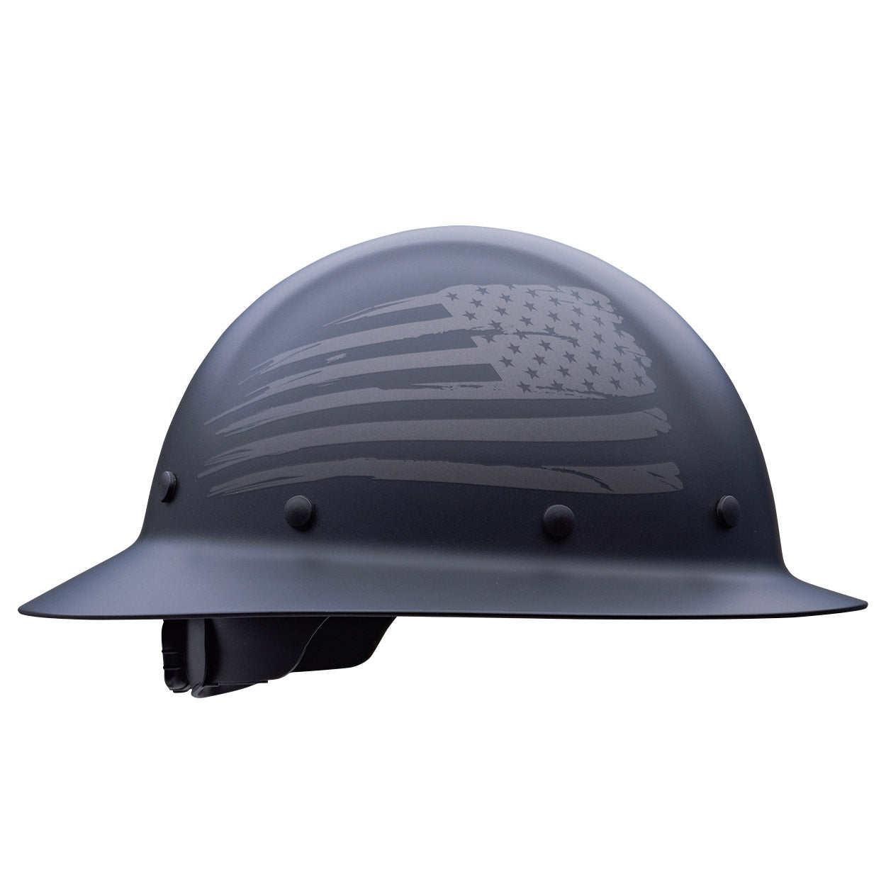 Black USA Flag Hard Hats - PIP - Durable Construction