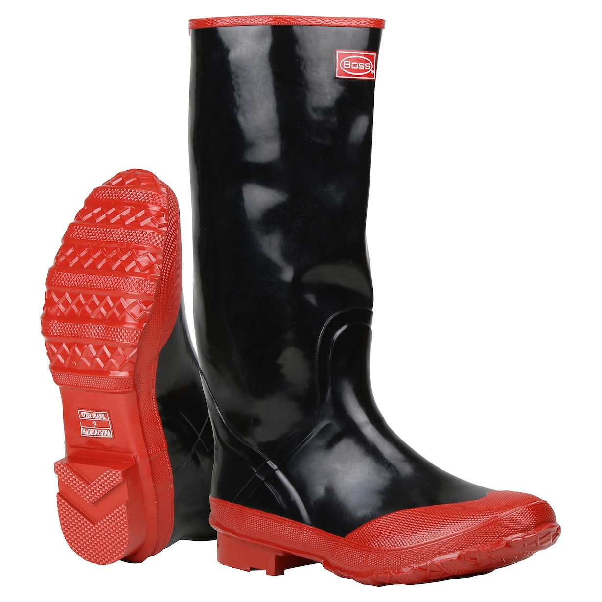 Black Work Boots - PIP - Durable Rubber Knee Boot