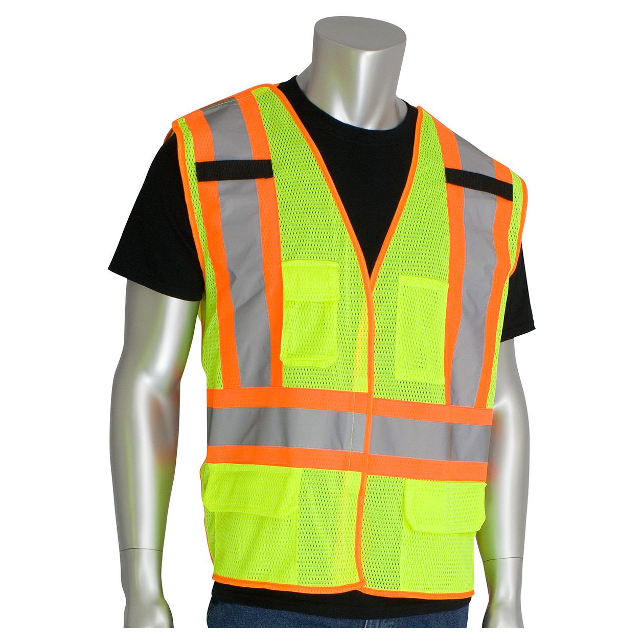 Yellow/Lime Safety Vest - PIP - Breakaway Design