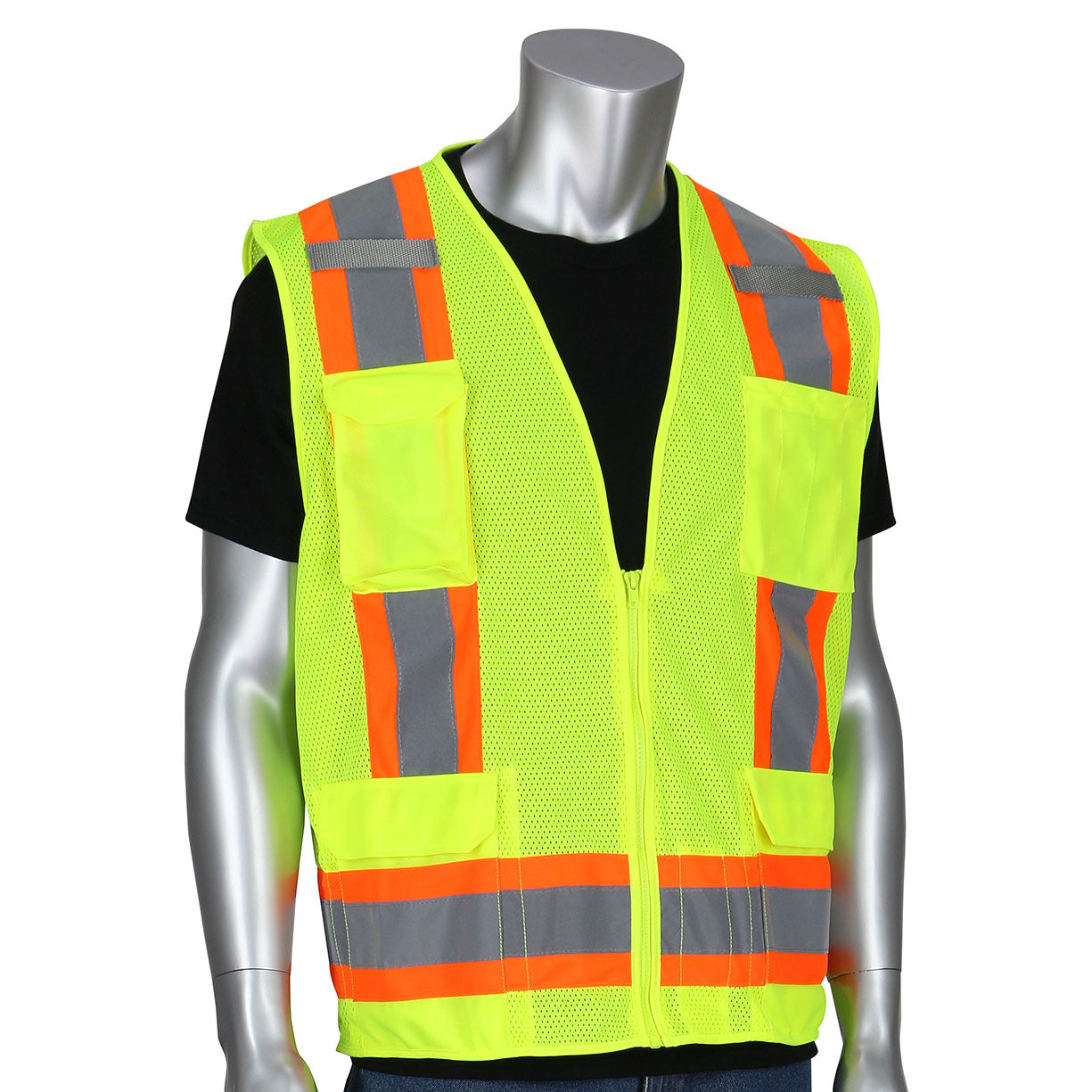 Yellow/Lime Safety Vests - PIP - Mesh Reflective Safety