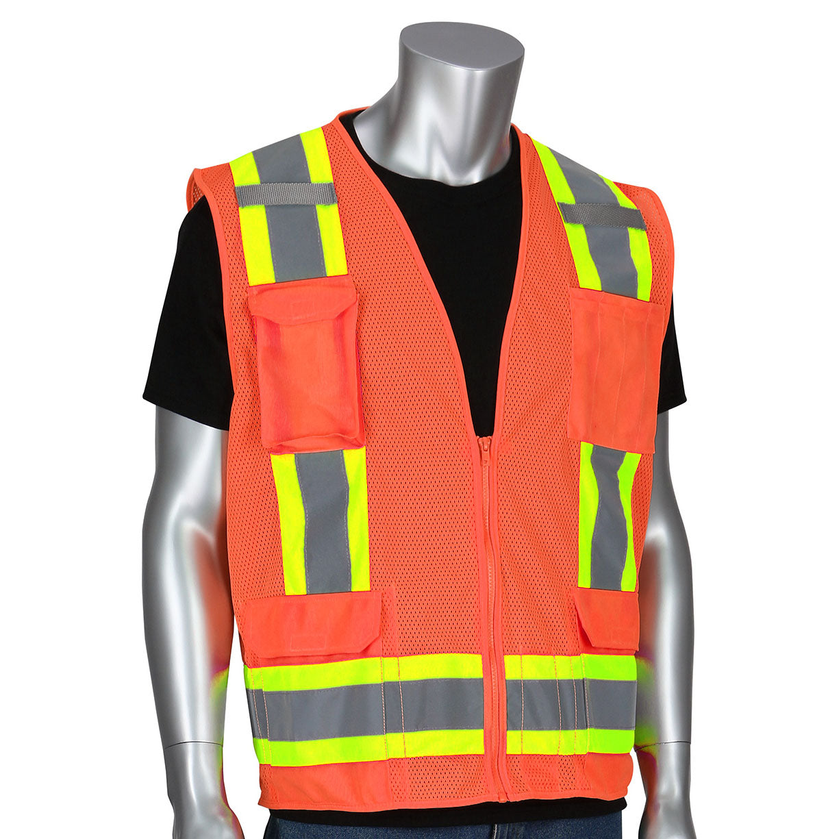 Yellow/Lime Safety Vests - PIP - Mesh Reflective Safety