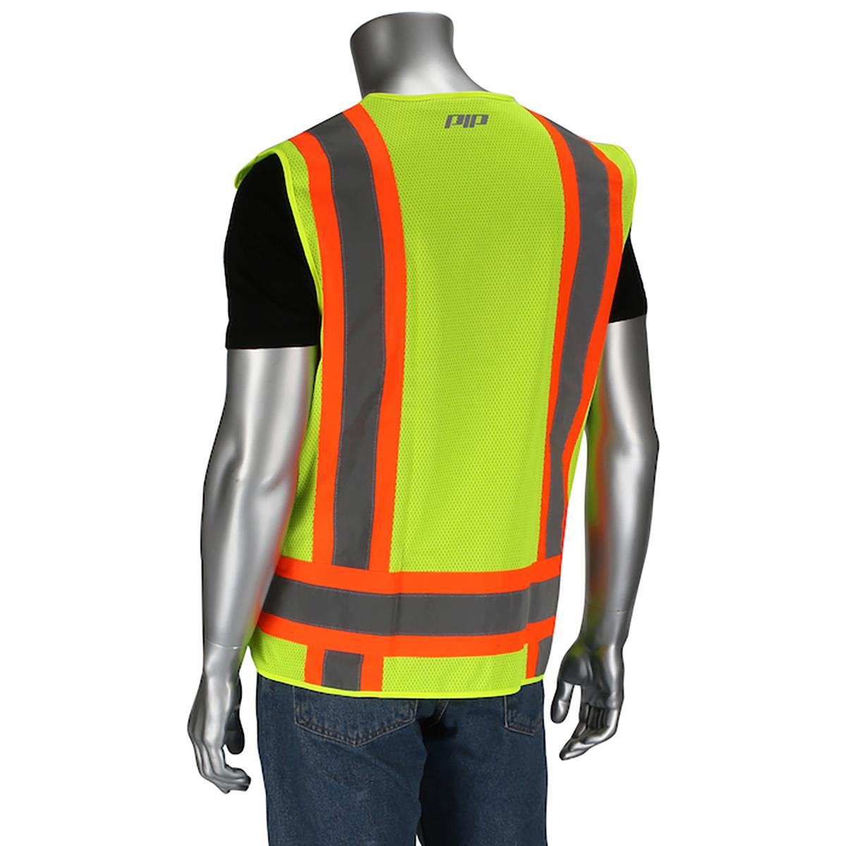 Yellow/Lime Safety Vests - PIP - Breakaway Mesh Design