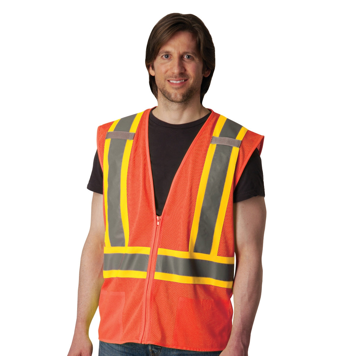Yellow/Lime Safety Vest - PIP - Reflective Two-Tone