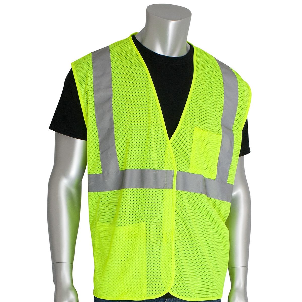 Yellow/Lime Safety Vest - PIP - Breathable Mesh