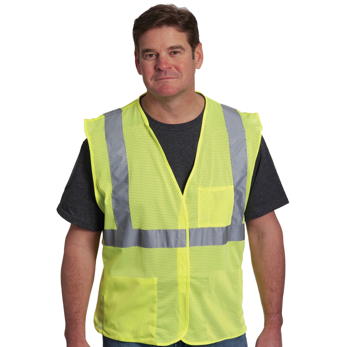 Yellow/Lime Safety Vest - PIP - Breathable Mesh