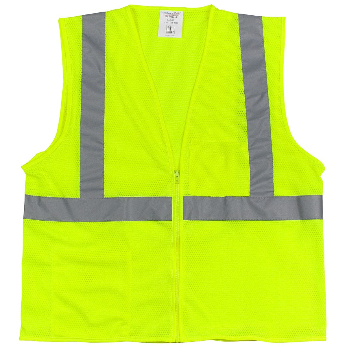 Yellow/Lime Safety Vest - PIP - Breathable Mesh