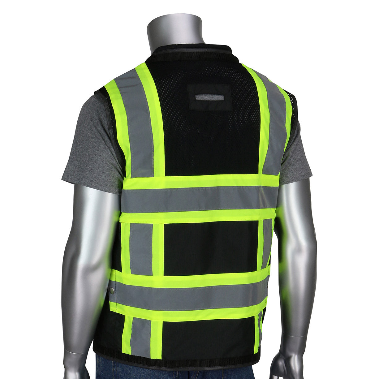 Black Safety Vests - PIP - Breathable Mesh Design
