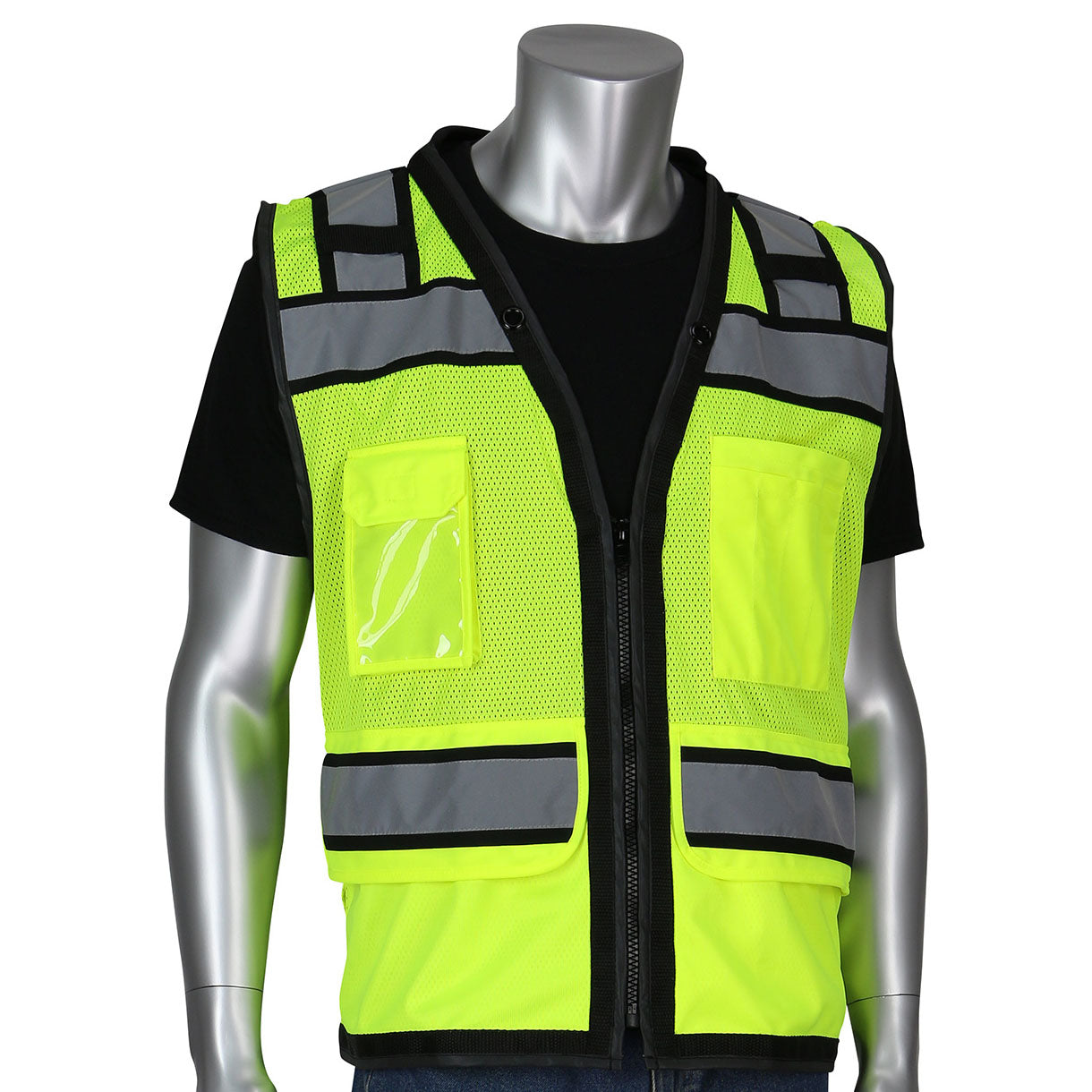 Yellow/Lime Safety Vest - PIP - Reflective Mesh Design