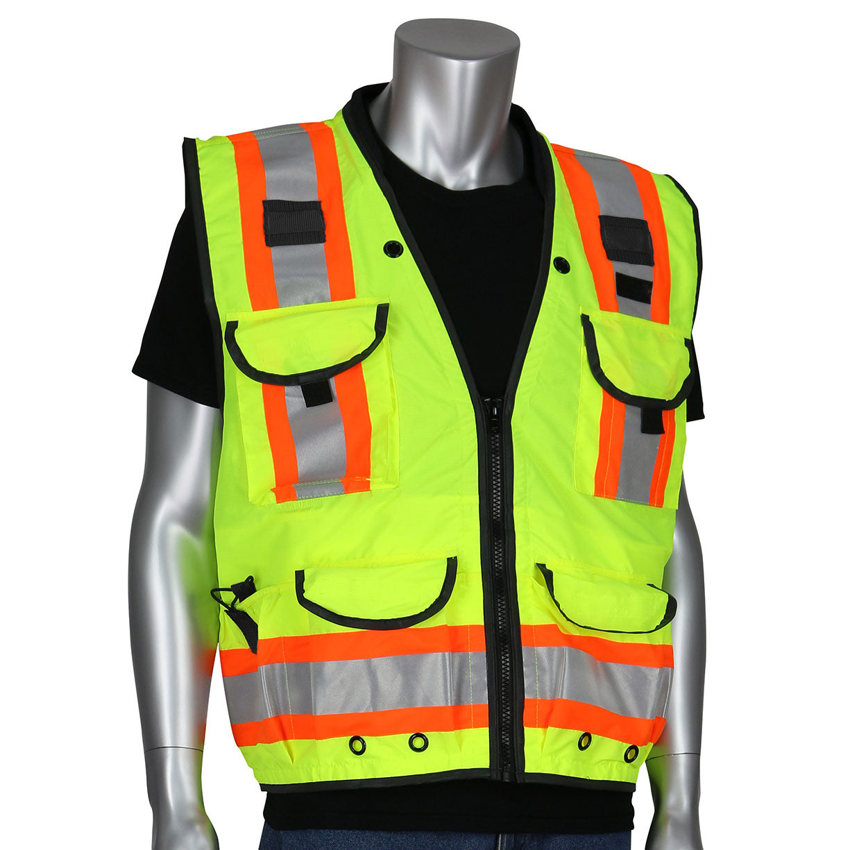 Yellow/Lime Safety Vests - PIP - Reflective Design