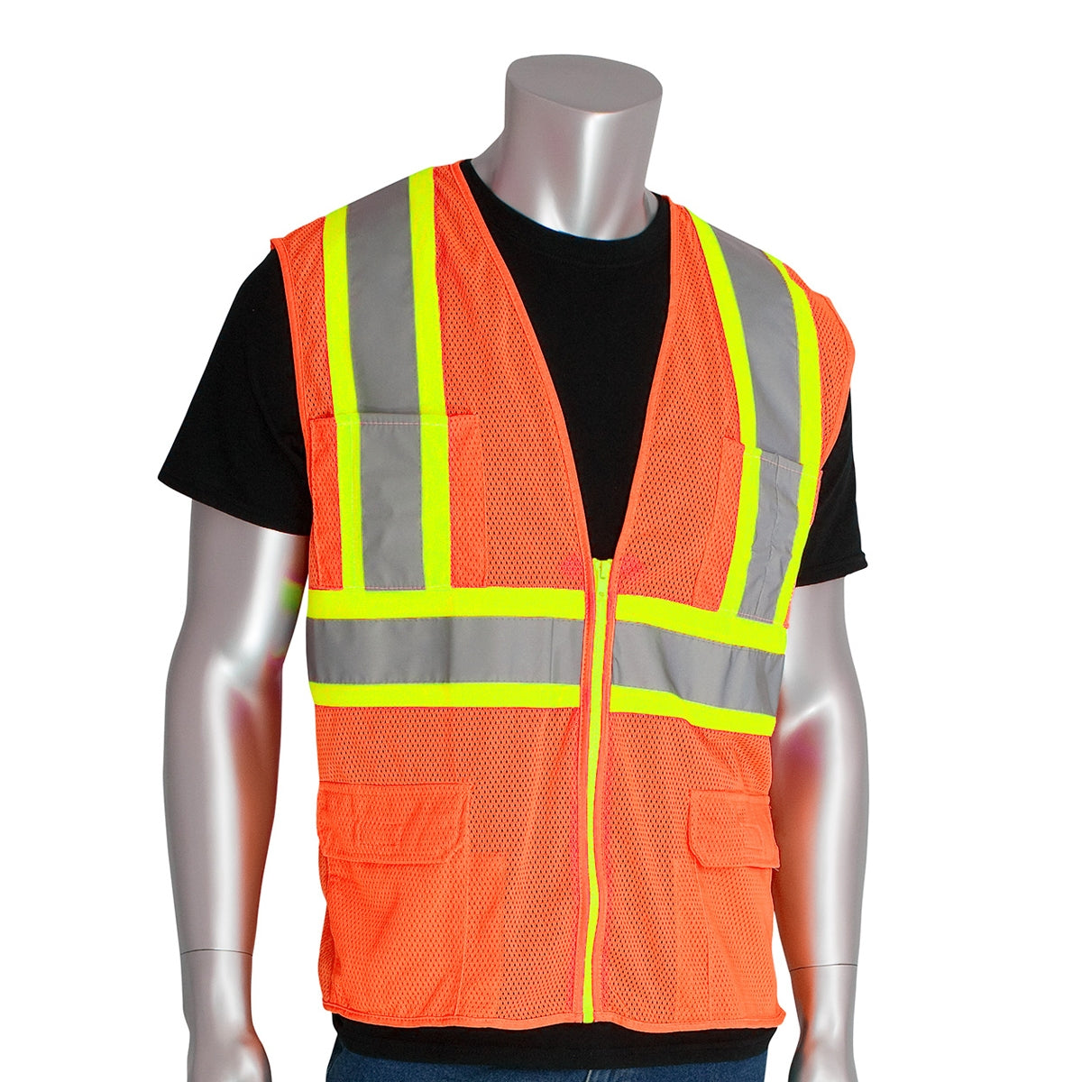 Yellow/Lime Safety Vest - PIP - Breathable Mesh
