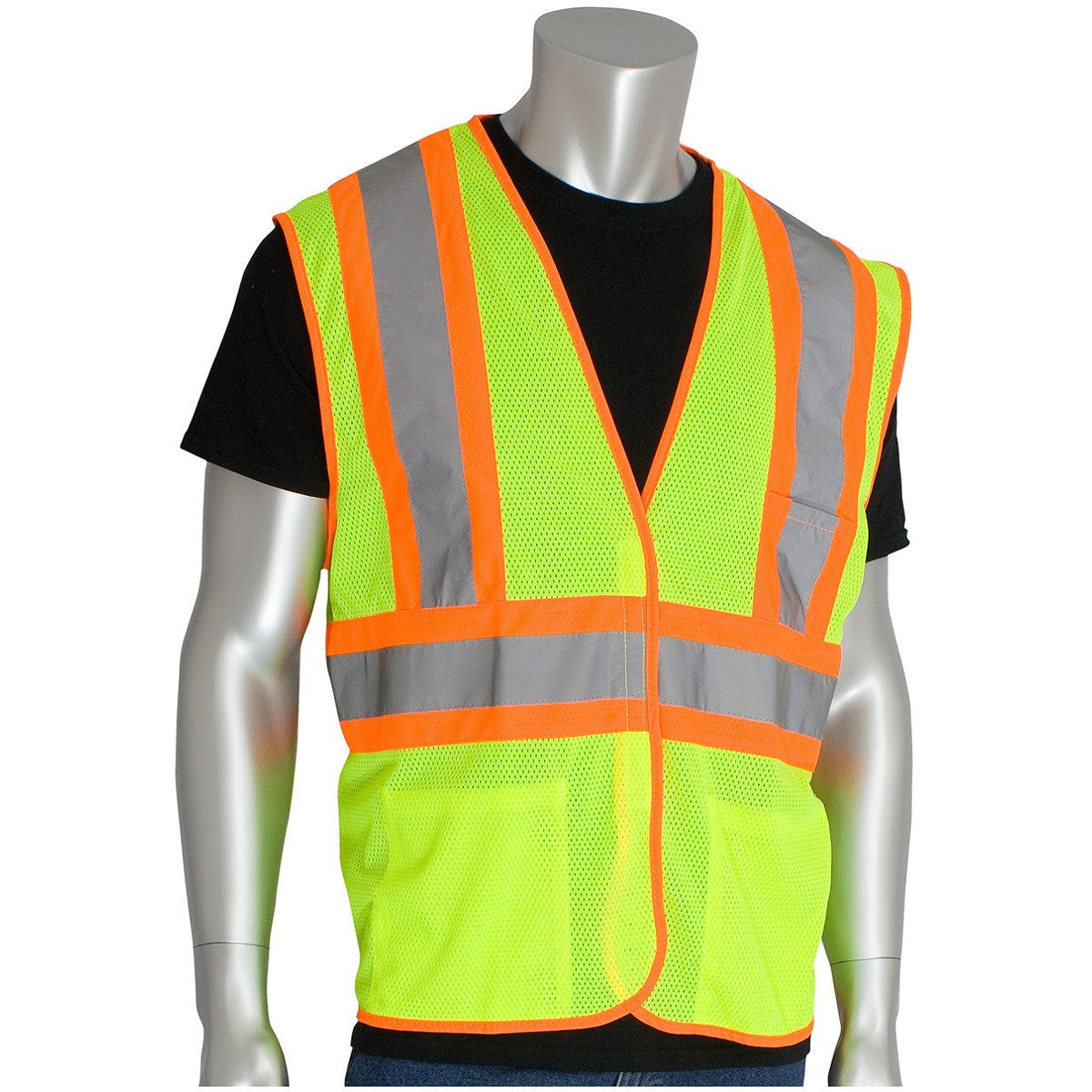Yellow/Lime Safety Vest - PIP - Reflective Mesh