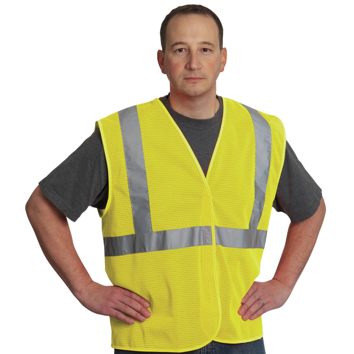 Yellow/Lime Safety Vest - PIP - Breathable Mesh