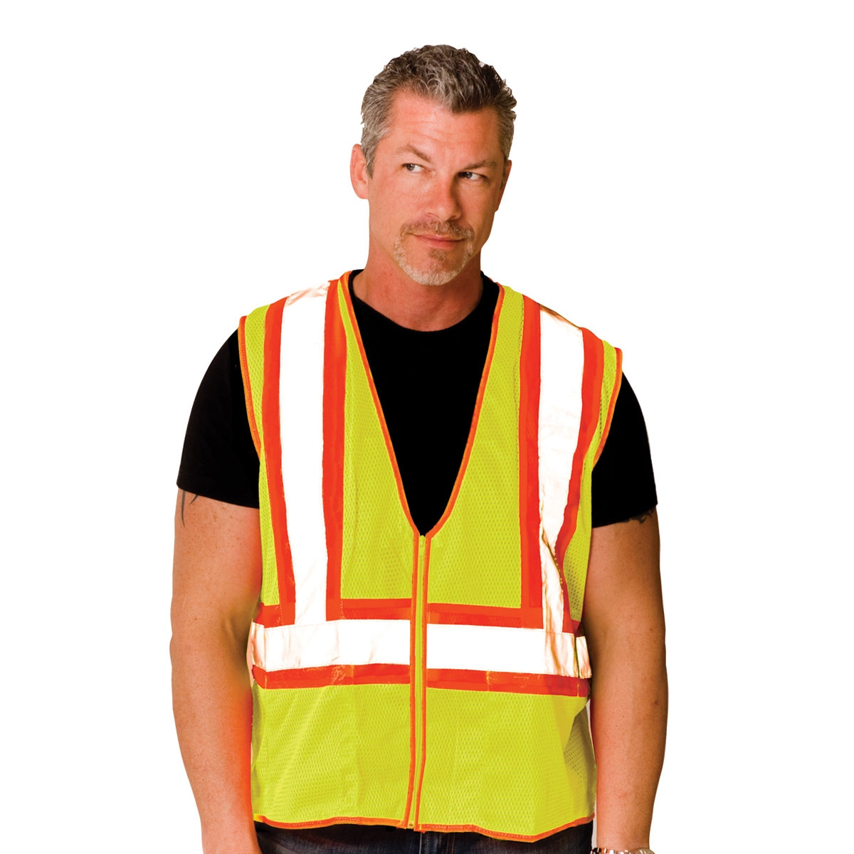 Yellow/Lime Safety Vests - PIP - Breathable Mesh