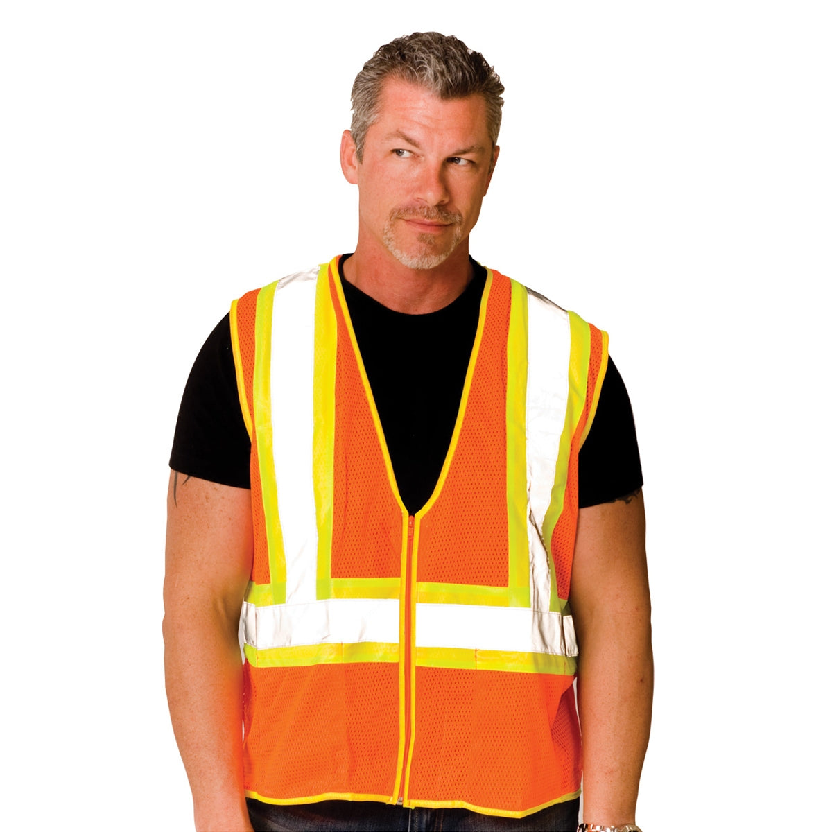 Yellow/Lime Safety Vests - PIP - Breathable Mesh