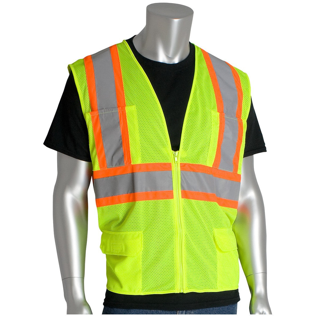 Yellow/Lime Safety Vest - PIP - Two-Tone Mesh