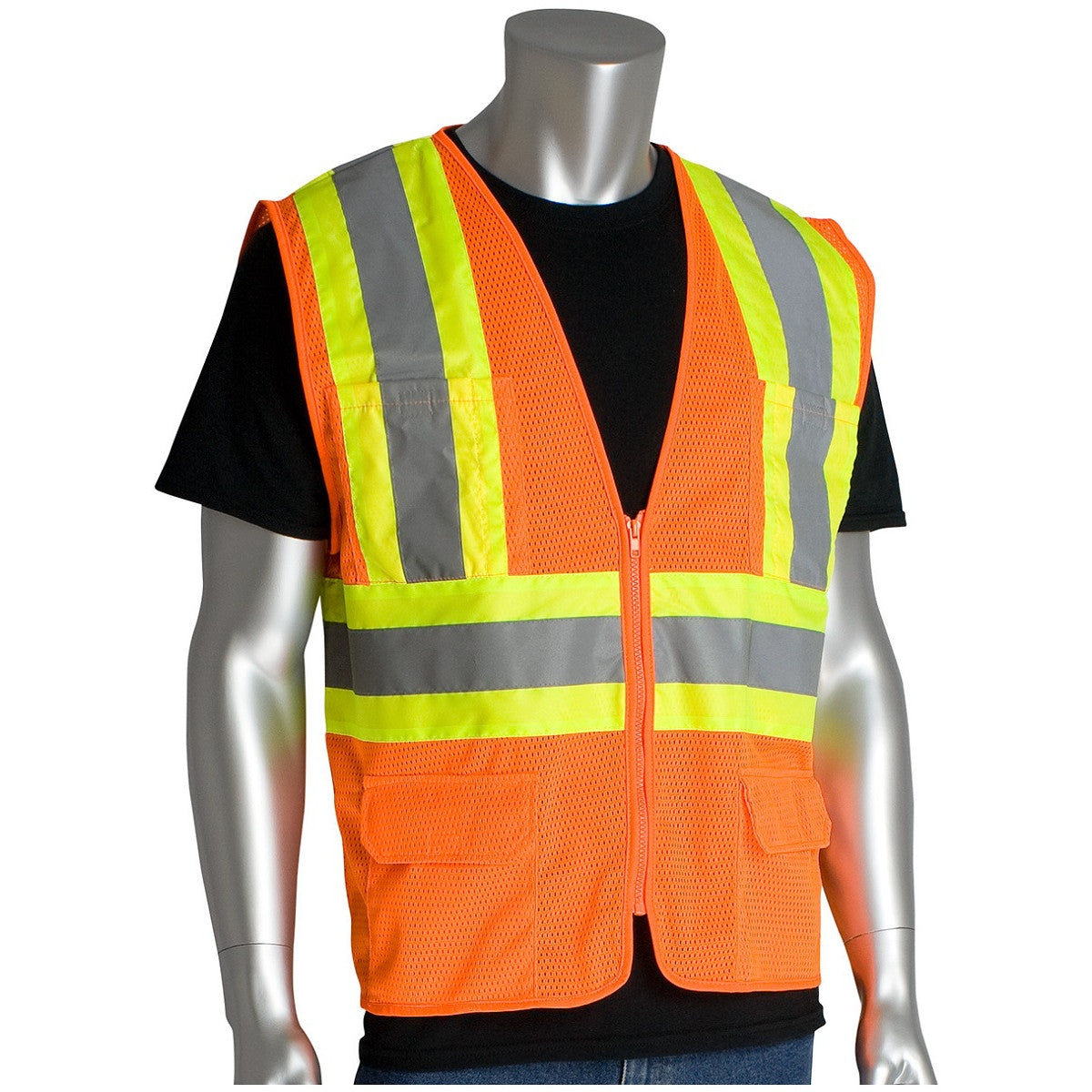 Yellow/Lime Safety Vest - PIP - Two-Tone Mesh