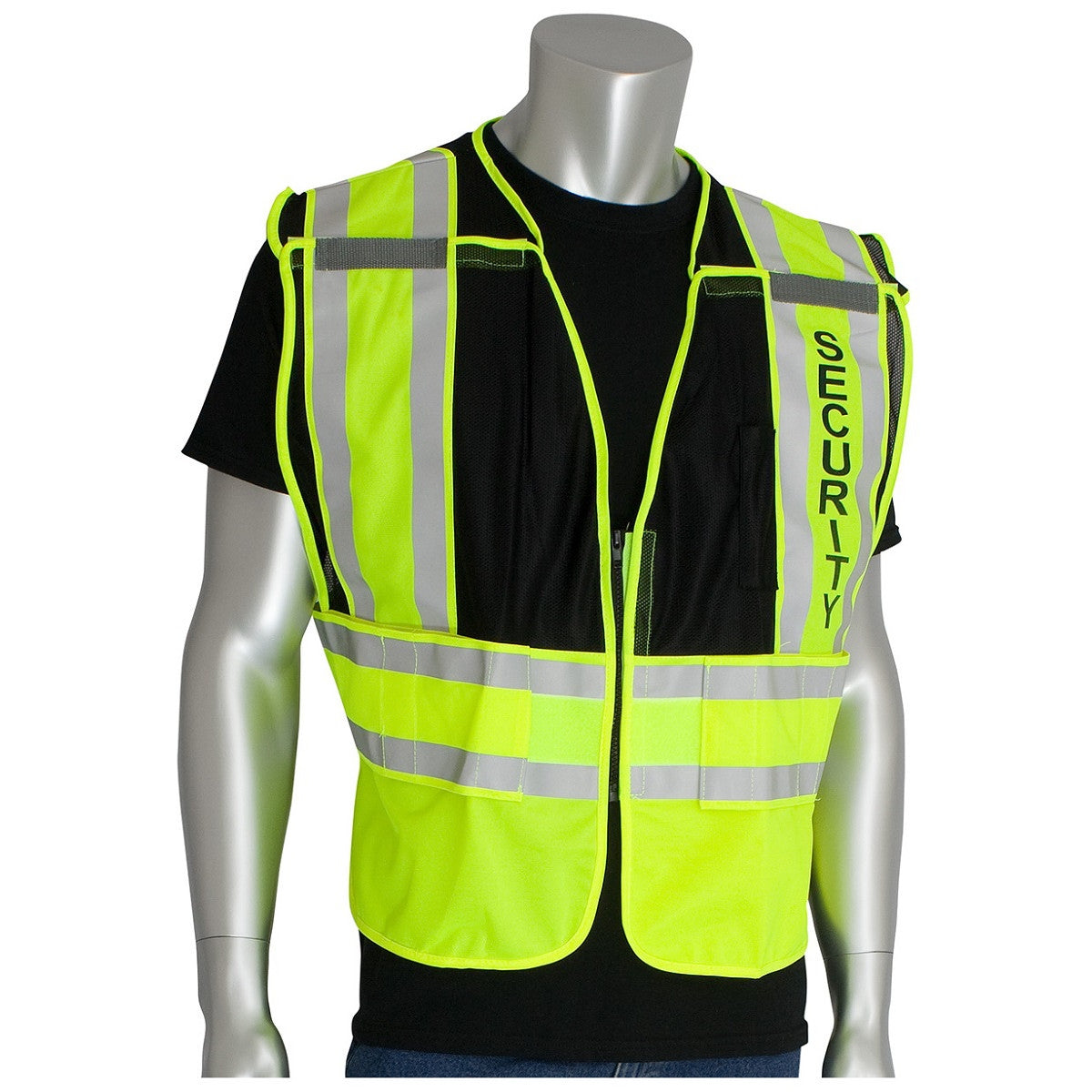 Yellow/Black Safety Vest - PIP - High Visibility